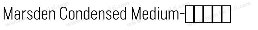 Marsden Condensed Medium字体转换